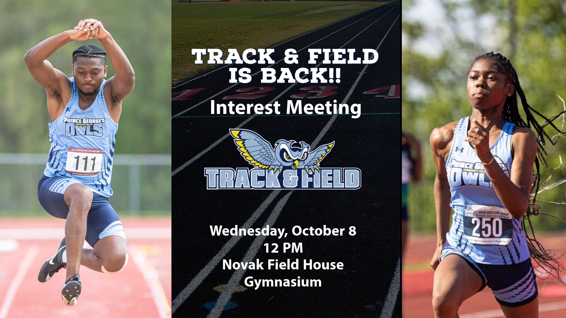 Men&rsquo;s and Women&rsquo;s Track & Field Interest Meeting Set for October 8th